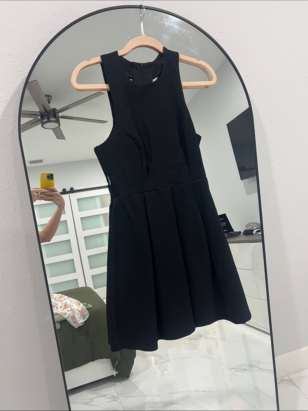 Lulu's Black Sleeveless Fit-and-Flare Mini Dress